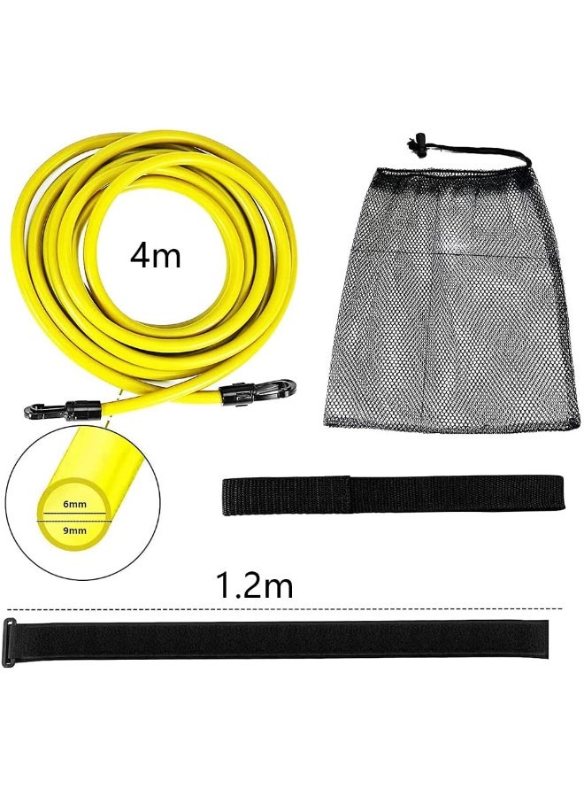 كيلا حزام تدريب السباحة من أرابيست، أربطة مقاومة بحبل مطاطي بطول 4 أمتار، حزام سباحة ثابت، حزام ثابت، رائع للتدريب والتمرين (أصفر) - Image 5