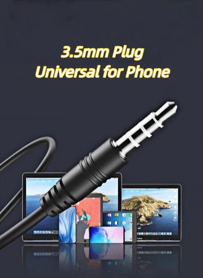 REMAX RW-105 Wired Earphones, 3.5mm Plug, In-Ear Noise Cancellation, Built-In HD Stereo Microphone, One-Button In-Line Control, 1.2M Cable Length, Suitable For Music, Calls, Games, Black, Compatible With 3.5mm Devices. - Image 3