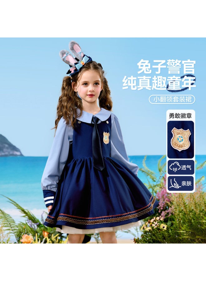 ASK JUNIOR طقم فستان للأطفال] فستان أميرة لوليتا للبنات الكبيرات 2025 خريف + قميص + فستان قطعتين - Image 2