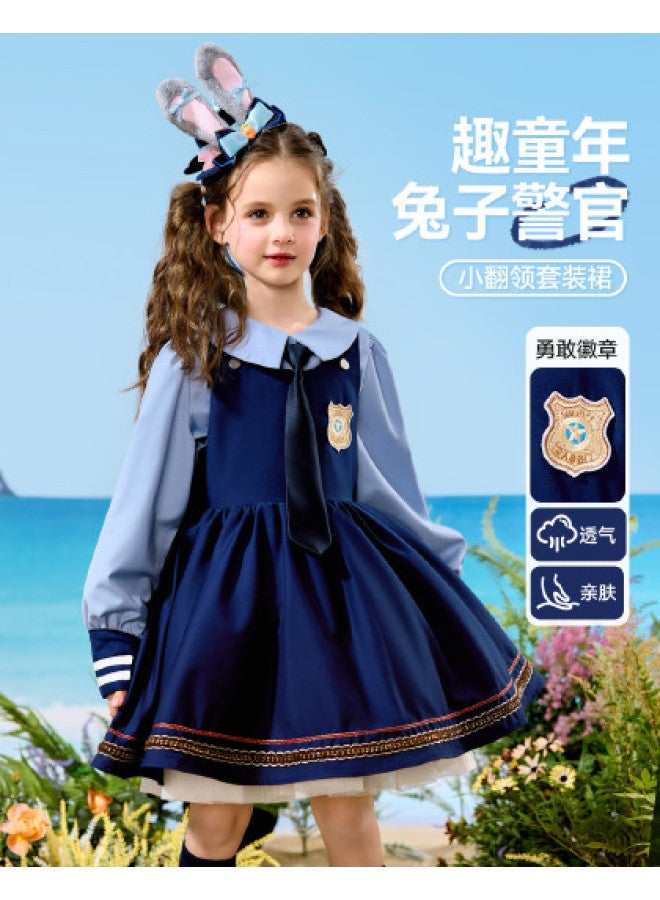 ASK JUNIOR طقم فستان للأطفال] فستان أميرة لوليتا للبنات الكبيرات 2025 خريف + قميص + فستان قطعتين - Image 1