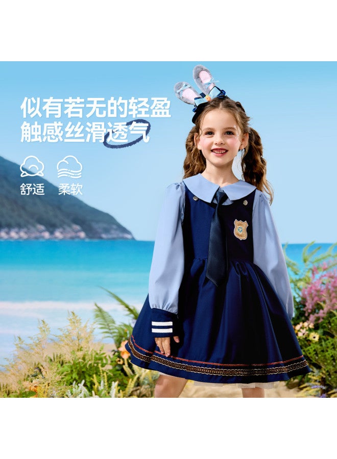 ASK JUNIOR طقم فستان للأطفال] فستان أميرة لوليتا للبنات الكبيرات 2025 خريف + قميص + فستان قطعتين - Image 3