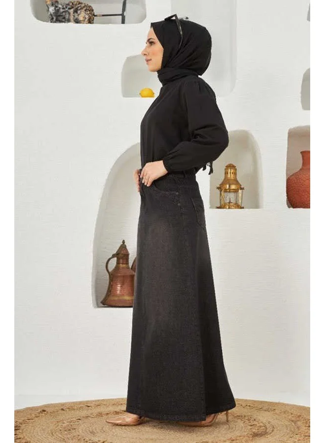 Neways 2058- Denim Skirt Black