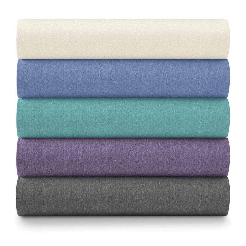 Ella Jayne Ella Jayne Jersey Knit Sheets Set (4pc)  Poly-Cotton Tshirt Soft Sheets Queen Size  Jersey Sheets King Size  Jersey Knit Sheets Queen 10'' Deep Pockets  Queen Jersey Sheet Set  Ivory - Queen  - Image 1