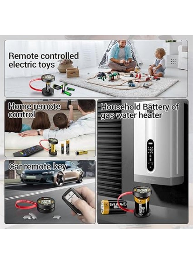 Arabest BT138 Portable Battery Tester, Universal Battery Checker for AAA, AA, C, D, 9V, CR2032, LR44, Button Cells, LCD Display Voltage Detector, Compact No-Power Design for Home, Office, Travel Use - Image 5