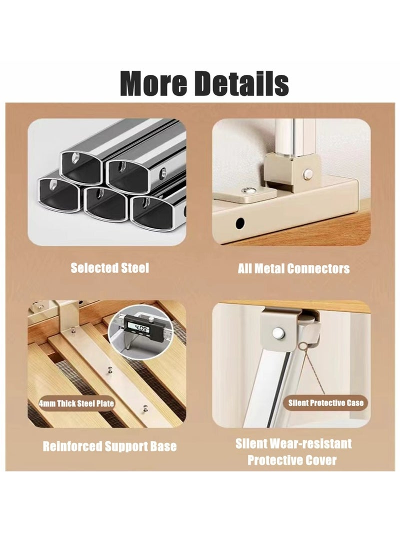 Cool Baby COOLBABY Bed Rails For The Elderly Safety Foldable Bedside Armrests Auxiliary Handles Foldable Bed Crutches Guardrails For The Elderly Adjustable Railings Anti-fall Sleep Bumpers - Image 3