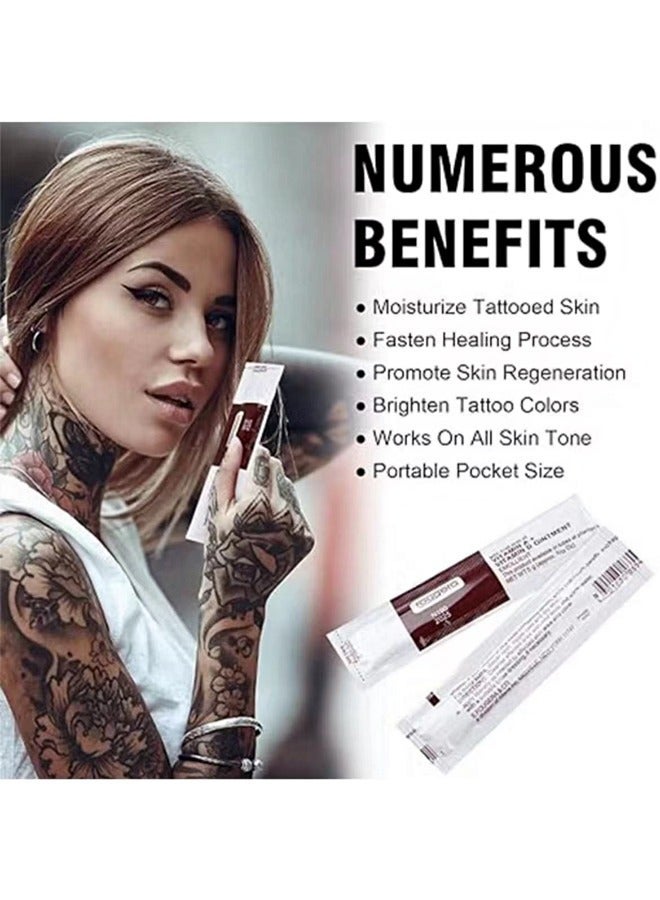 Fougera Tattoo Scar Repair Gel, Microblading Aftercare Ointment Vitamin A and D Anti-Inflammatory Anti Scar Tattoo Aftercare Cream for Makeup Microblading and Tattoo Healing Art Tattoo Supplies 50Pcs - Image 2