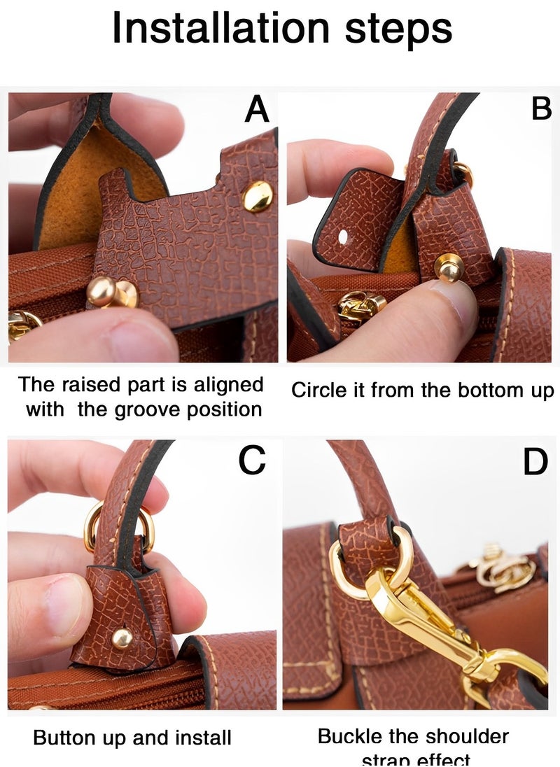 Skycare - Skycare Genuine Leather Purse Straps - Adjustable Shoulder Strap for Longchamp Mini Bags - Image 1