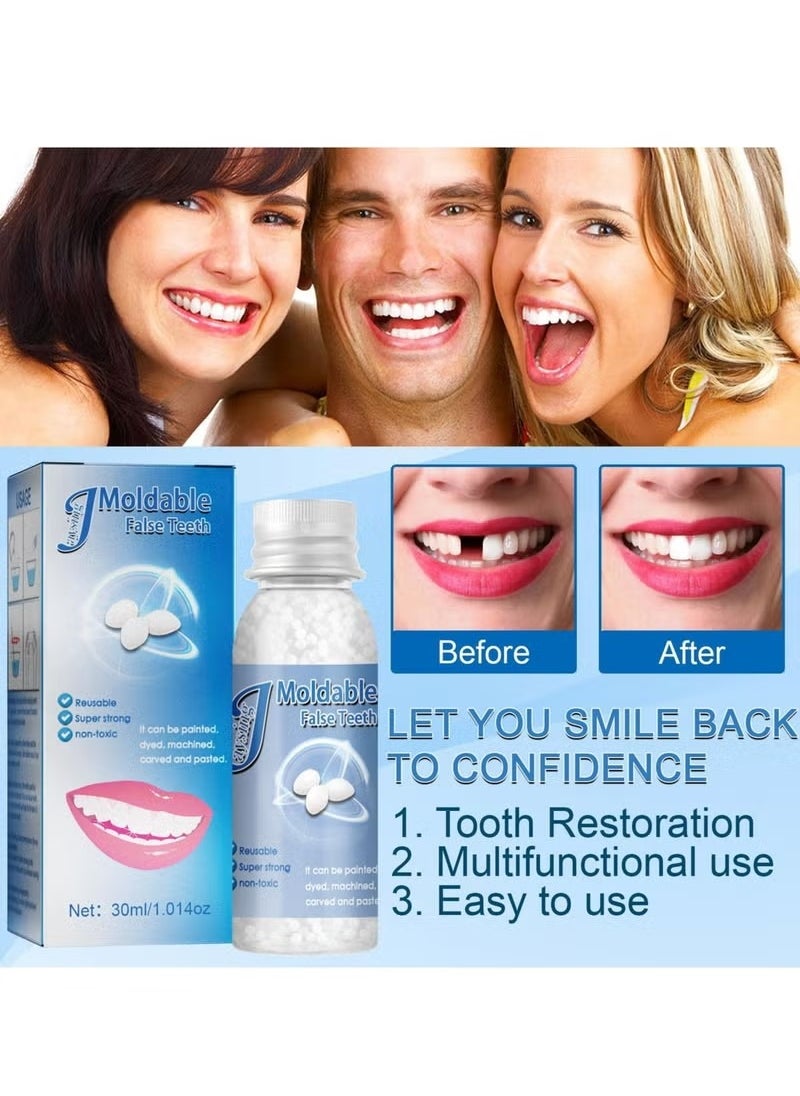 Jaysuing Moldable False Teeth,Denture Modification Teether，Shapeable Teether, Flexible Denture Adhesive for Custom Fit, Film and Television Makeup,Suitable for Temporary Filling  - Image 5