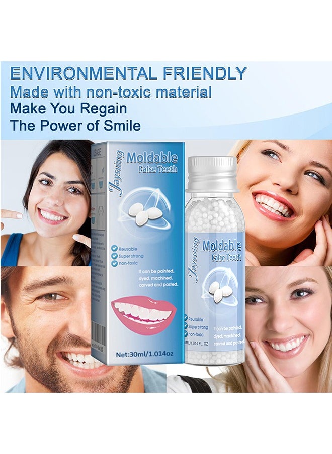 Jaysuing Moldable False Teeth,Denture Modification Teether，Shapeable Teether, Flexible Denture Adhesive for Custom Fit, Film and Television Makeup,Suitable for Temporary Filling  - Image 4