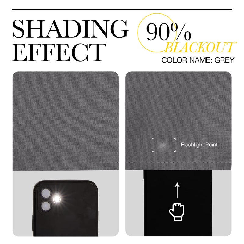 NICETOWN Bedroom Blackout Draperies and Window Treatment- (Gray Color) 52 Width X 72 Length, 2 Panels Set, Solid Blackout Curtain Panels - Image 5