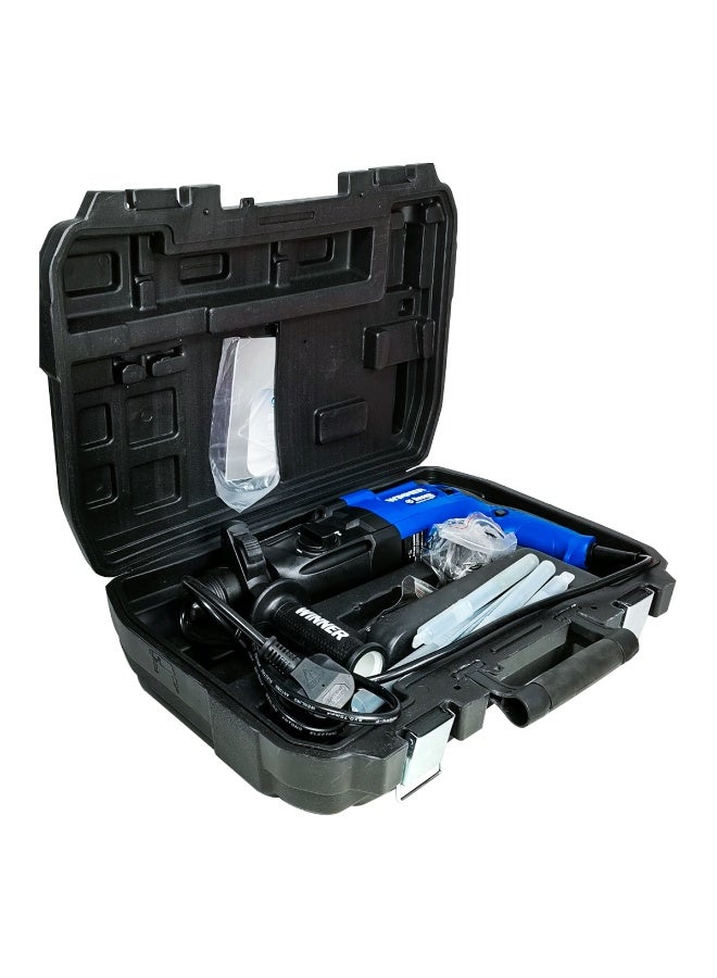 وينر مثقاب مطرقة دوارة بقوة 850 واط مع نظام SDS-Plus، ظرف 28 مم، سرعة متغيرة، وضع متعدد الوظائف للحفر/النقش، قبضة ناعمة، تصميم مضغوط، يتضمن أزاميل، رؤوس حفر، محول ظرف بمفتاح وحقيبة حمل - مناسب للخرسانة والبناء والخشب والصلب - Image 5