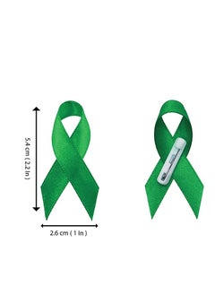 PRINTSHOP4ME Awareness lapel Pins For Raising Funds Charity And Awareness Campaigns Ribbon Pins(Green Mental Health Awareness Ribbon)  - Image 2