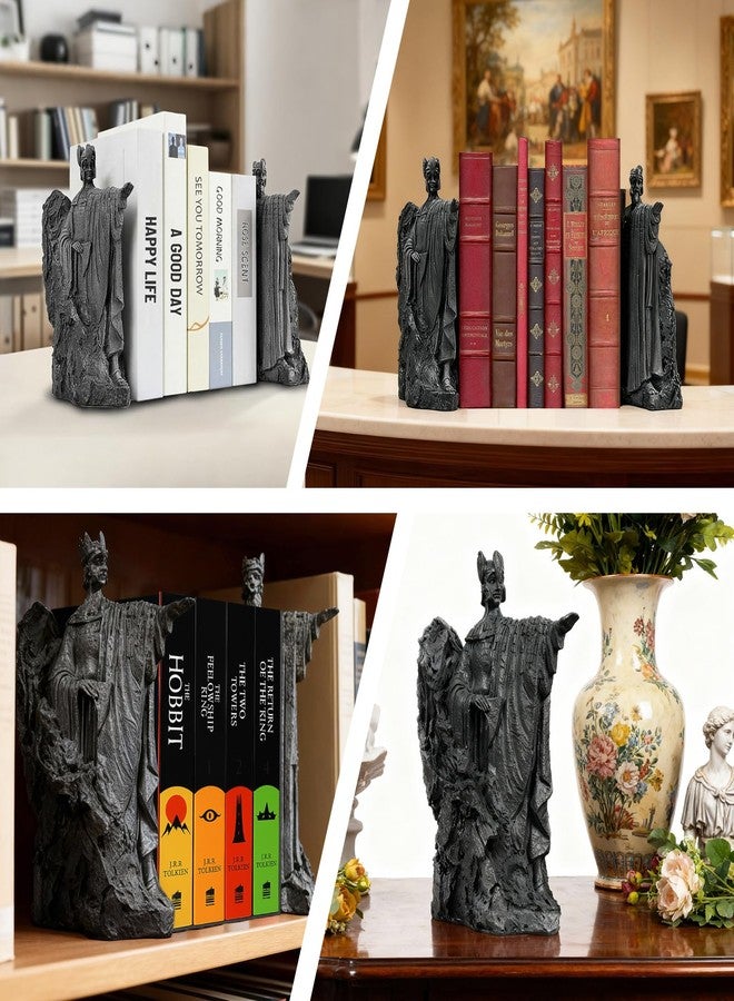 KDSPAROS Large Decorative Bookends 9.5", Epic Fantasy-Themed Resin Book Ends for Shelves, Heavy-Duty Book Stopper Dividers - Middle-Earth Inspired Decor for Office/Library/Home (Large (9.5 inch)) - Image 5