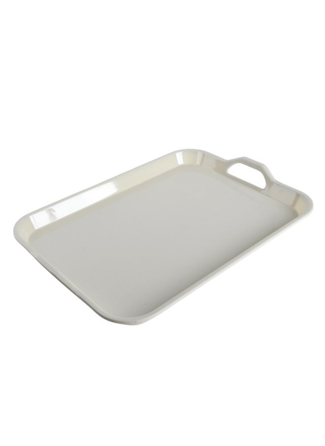 Trust 3-Piece Melamine Serving Tray Set Small Size 35CM, Medium Size 40CM & Large Size 45CM Beige  - Image 2