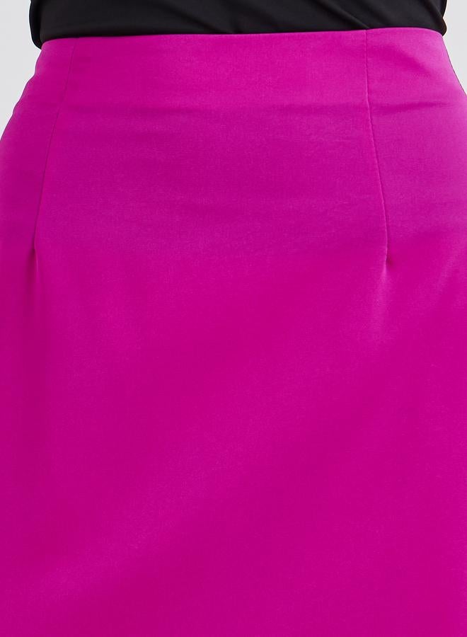 تايك تو تنورة ماكسي سادة بكشكش - Image 3