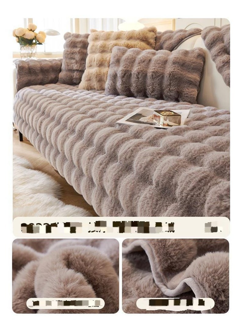Luxury Faux Fur Sofa Cover – Soft & Elegant 