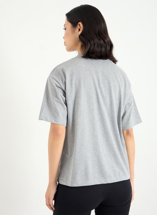 Styli Boxy Embroidered T-Shirt with Dropped Shoulder - Image 5