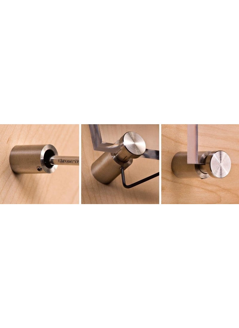 Displays2go Set of 8 Edge Grip Standoff Screws 34 x 1Inch Stainless Steel to Mount Sign Panels  - Image 5