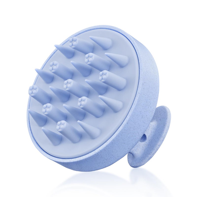 HEETA Hair Scalp Massager for Hair Growth Shampoo Brush Scalp Scrubber Exfoliator with Soft Silicone Bristles for Dandruff Removal to Relieve Stress Wet Dry Use Updated Material Blue - Image 3