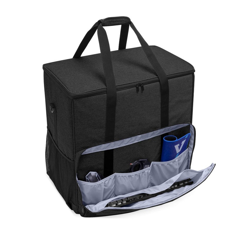 CURMIO PC Carrying Case for Desktop Tower and Monitor, Desktop Travel Bag with Inner Divider, Bag Only, Black - Image 3