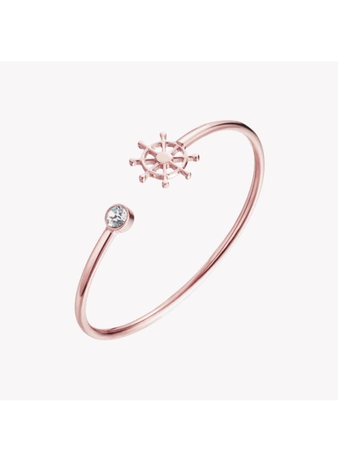 زنك سوار زينك النسائي من الفولاذ المقاوم للصدأ بلون الذهب الوردي | ZFBG004RGC - Image 1