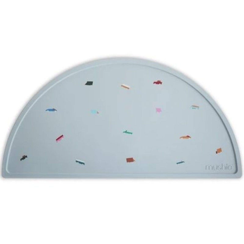 mushie Silicone Placemat for Kids | BPA-Free Non-Slip Design (Retro Cars) - Image 4