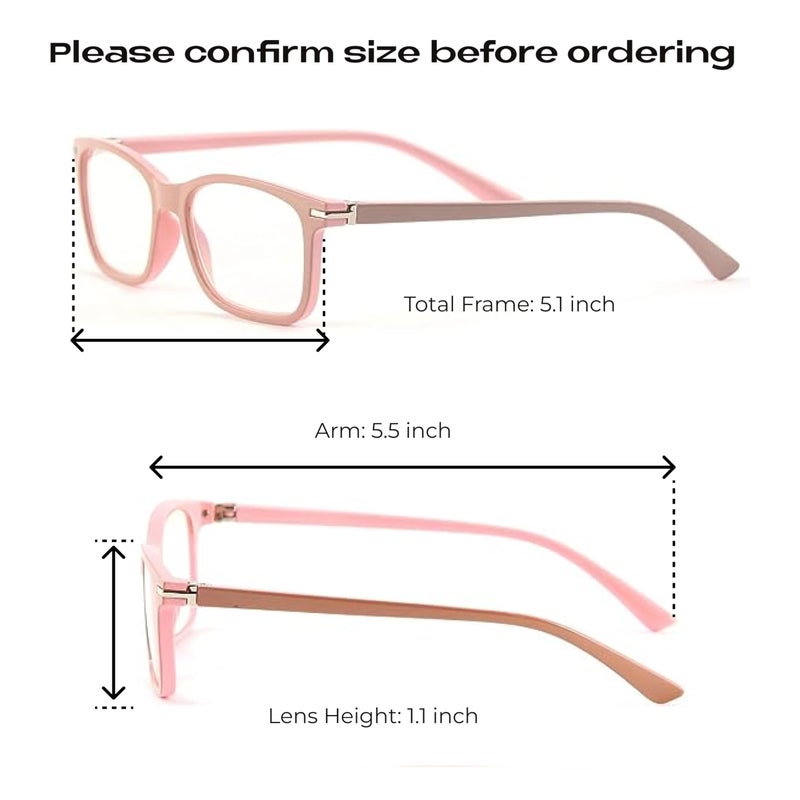 Readerest Blue Light Blocking Reading Glasses (Beige, 3.00 Magnification) - Computer Eyeglasses With Thin Reflective Lens, Antiglare, Eye Strain, UV Protection, Stylish For Men And Women - Image 5