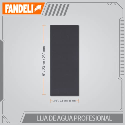 Fandeli | Waterproof Sandpaper | Assortment of Grits from 120 to 2500 | 36 Sheets 23 x 9,3 cm | for Car Polishing, Wood Furniture Sanding and Metal Sanding | Water Resistant - Image 2