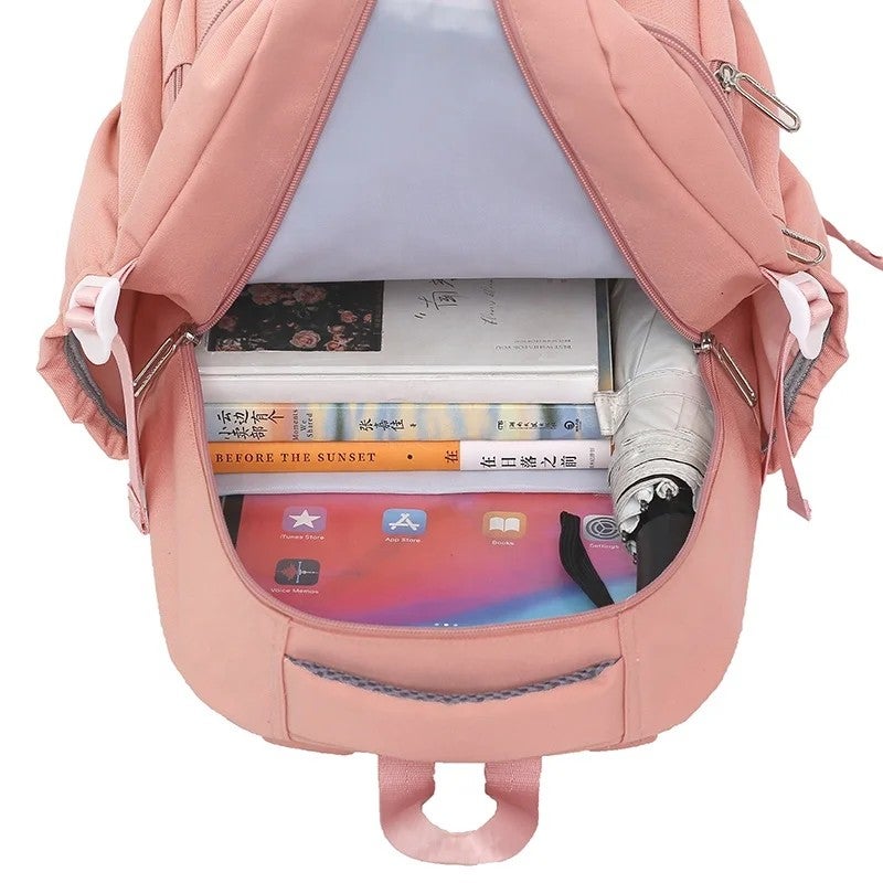 Bluejw Unisex Student Backpack Wash-Resistant Polyester Cotton Fabric Durable for Everyday Use - Image 5