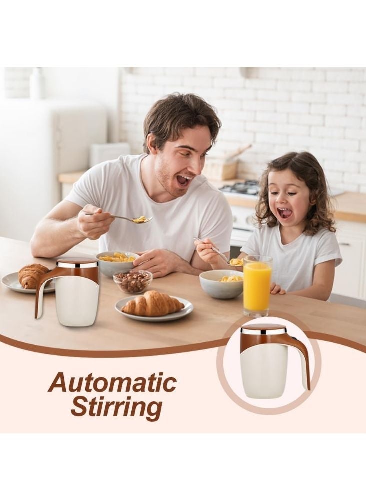 Premium Self Stirring Mug Automatic Coffee Mixing Cup - Brown - Image 2