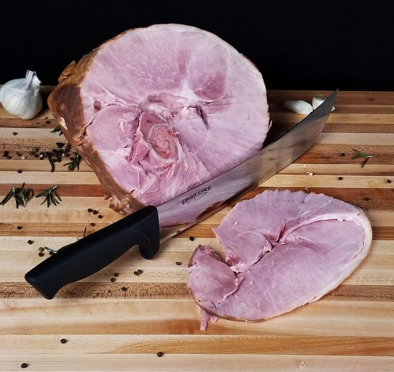 Ergo Chef سلسلة بروديجي سكين كسر 12 بوصة - سكين جزار من الفولاذ المقاوم للصدأ عالي الكربون مع شفرة منحنية، مقبض غير قابل للانزلاق، أسود - Image 3