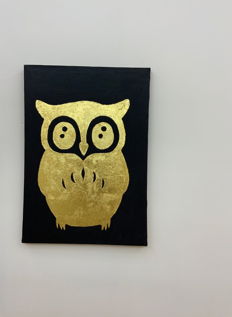 #ذا وان تي لوحة البومة بورق الذهب - Image 2