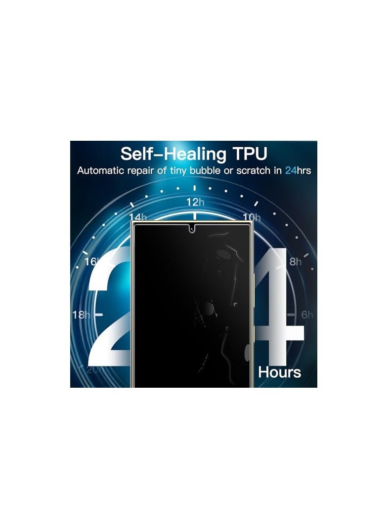 جي تيك واقي شاشة JETech لهاتف Samsung Galaxy S24 Ultra 5G مقاس 6.8 بوصة مع واقي عدسة الكاميرا، طبقة TPU مرنة، متوافق مع معرف بصمة الإصبع، سهل التركيب، شفاف عالي الدقة، عبوتان لكل منهما - Image 2