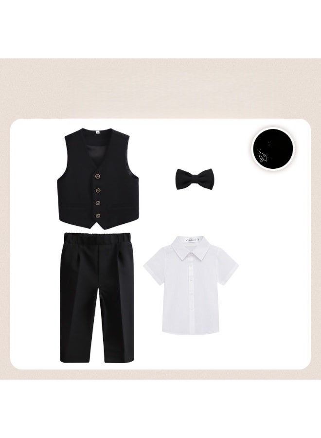 Shougu Boys' Fashionable Suit Vest Set  - Image 1