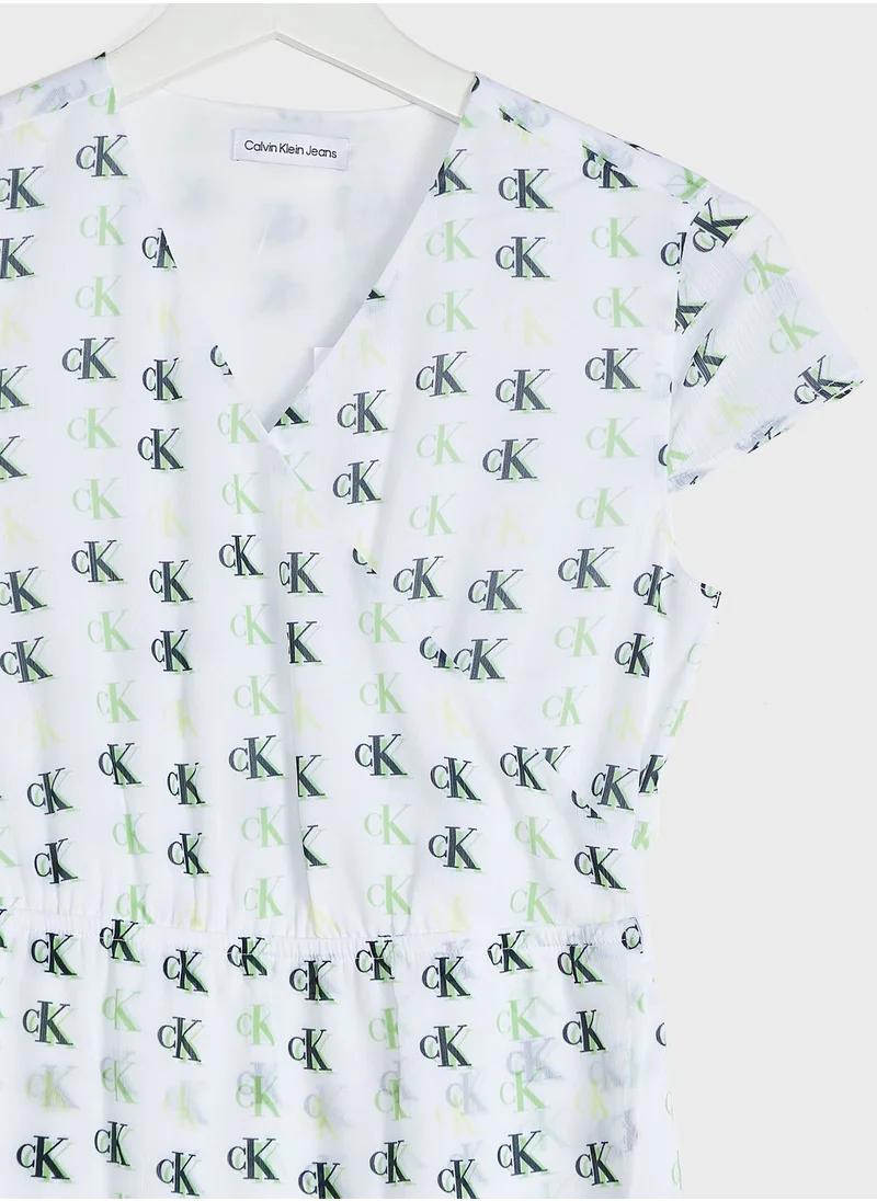 Calvin Klein Jeans Kids Monogram Print Dress
