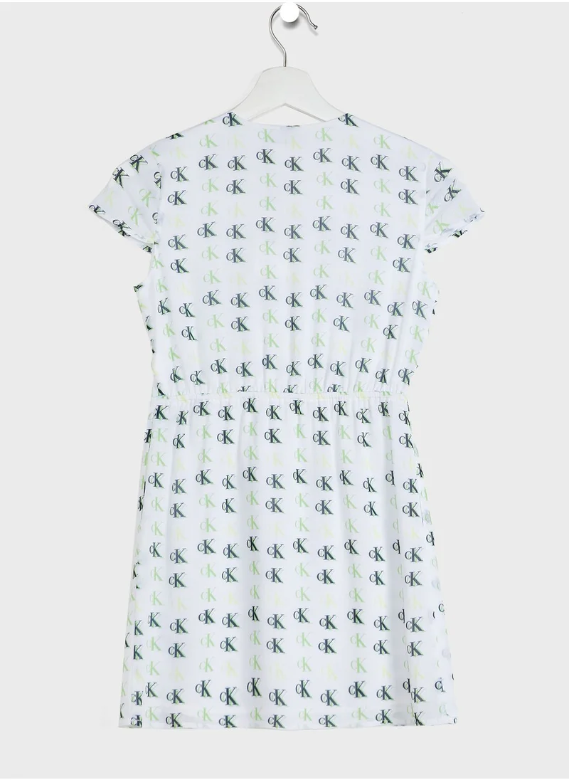 Calvin Klein Jeans Kids Monogram Print Dress