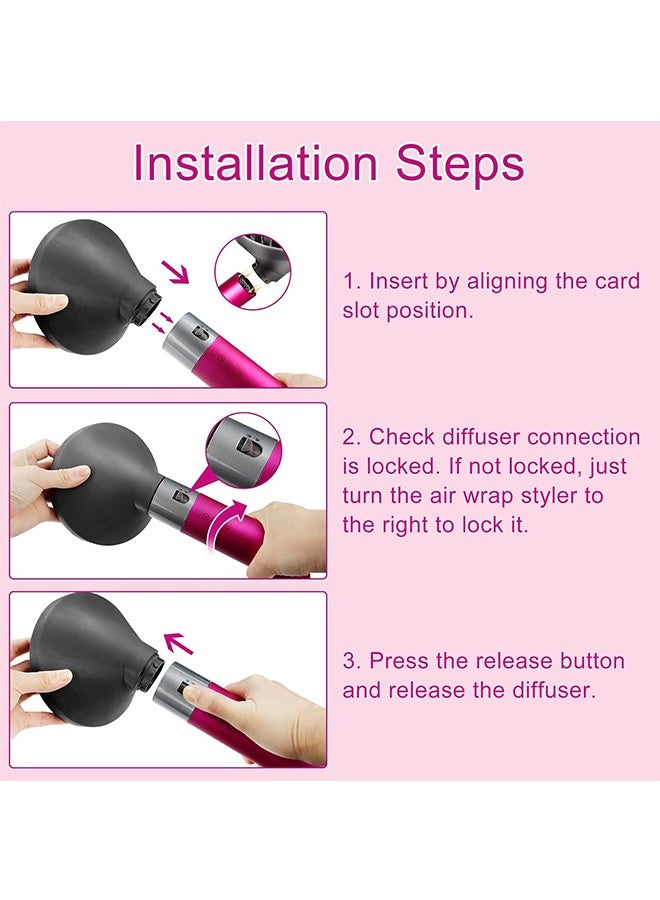 HAVEN Portable Hair Diffuser Attachment for Dyson for Airwrap HS05 HS03 HS01 Hair Dryer Diffuser Nozzle Convertible for Airwrap Styler into Hair Dryer - Image 5