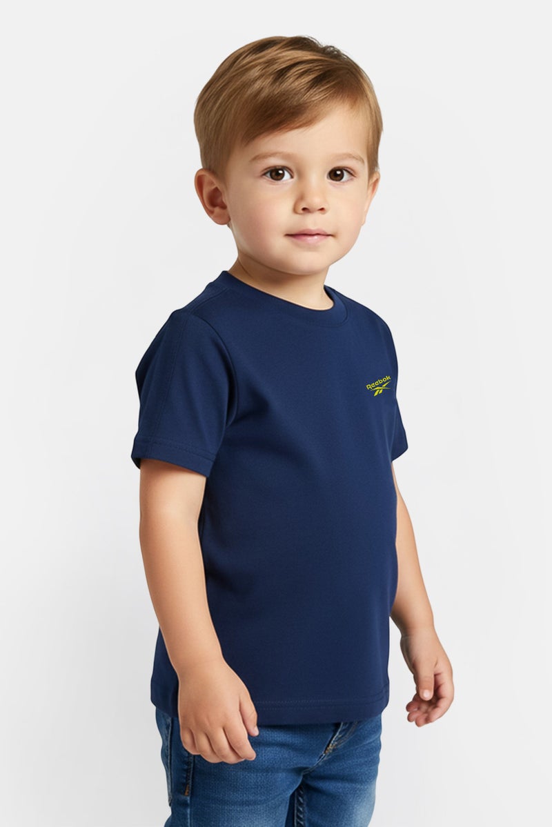 Reebok Toddlers Boy Sportswear Fit Short Sleeve Training T-Shirt, Navy - Image 1