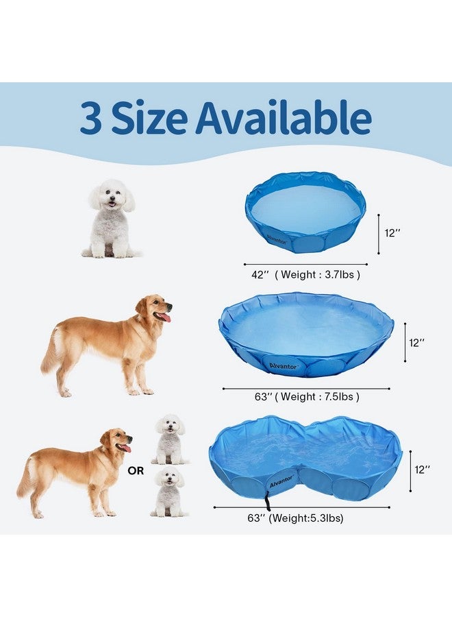 Alvantor Pet Swimming Pool - Foldable, Portable Dog Bathing Tub And Kiddie Pool - Indoor/Outdoor Fun - 63"X12" - Patent Pending - Image 5