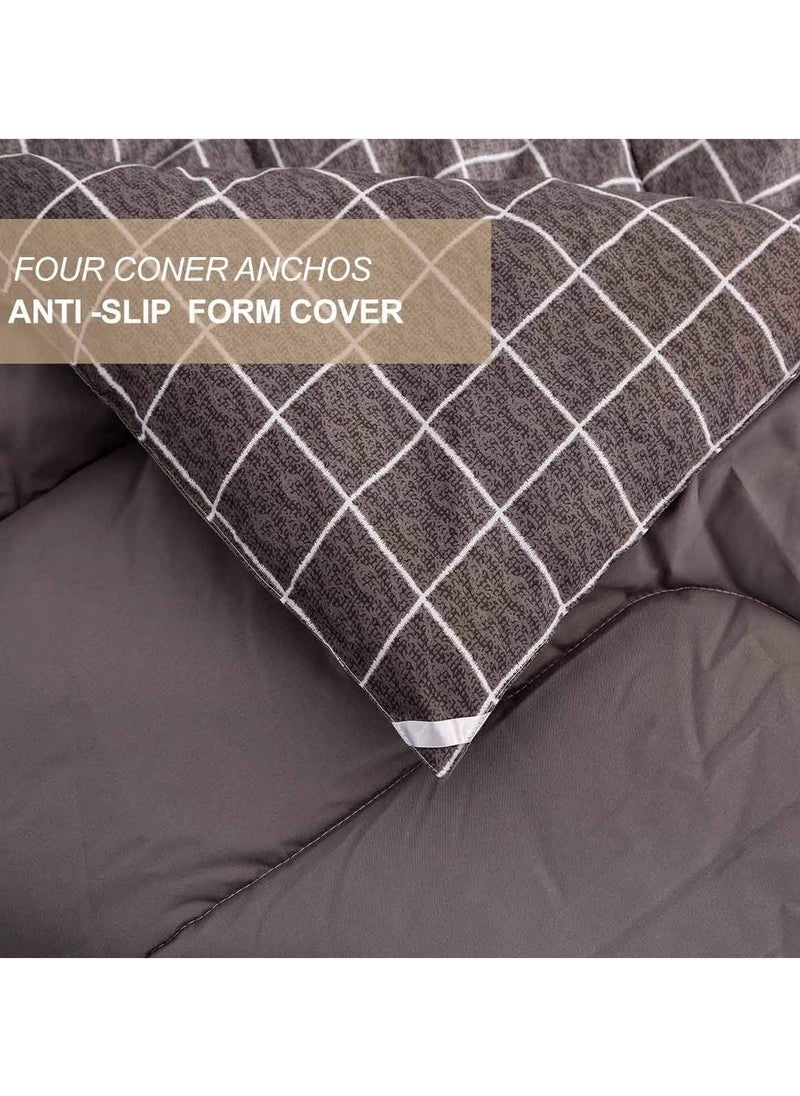 4-Piece Geometric Design Bedding Set Cotton Multicolour