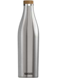 Sigg SIGG - Insulated Water Bottle - Meridian Brushed - Leakproof & Extra-Slim - BPA Free - Plastic Free - 18/8 Stainless Steel - Double Walled - Bamboo Screw Top - Brushed - 17 Oz  - Image 1