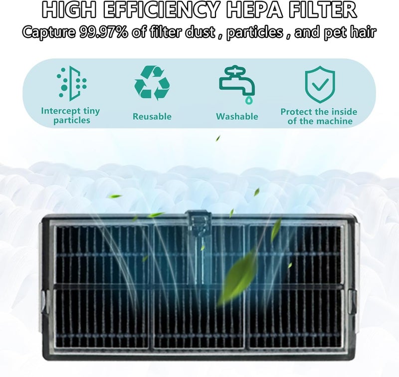 Frexusuent 19 Pcs Replacement for Dreame X40 Ultra / X40 Pro / S30 Pro Ultra Robot Vacuum Cleaner, 1 Rubber Main Brush, 2 HEPA Filters, 3 Dust Bags,6 Mop Pads,6 Side Brushes Accessories Kit - Image 4
