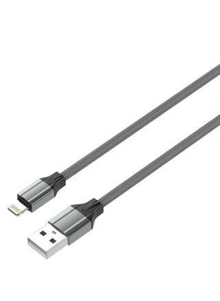 LS441  LDNIO TPE Fast Charging Data Cable from Lightning to USB-A, 1m Length and 2.4Amp Current Max - Grey - pzsku/Z509660484685A78053C6Z/45/1748180482/1d7be41d-5637-45fa-9986-267f0ddd2372
