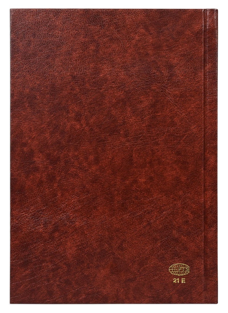 FIS Fis 2025 A5 Diary,Vinyl, English  Hard Cover Brown -FSDI21E25BR  - Image 5