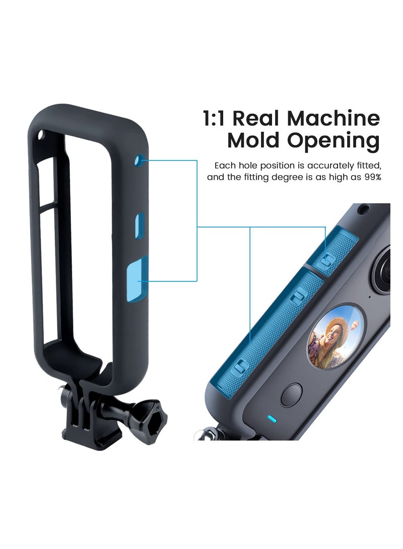 Protective Case, Cage Frame Housing Case Action Camera Mount Accessories with Universal 1/4 Thread Base adapter for insta360 ONE X2 Action Camera - Image 5