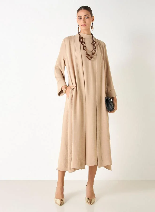 Iconic Iconic A-line Sleeveless Dress with Longline Shrug