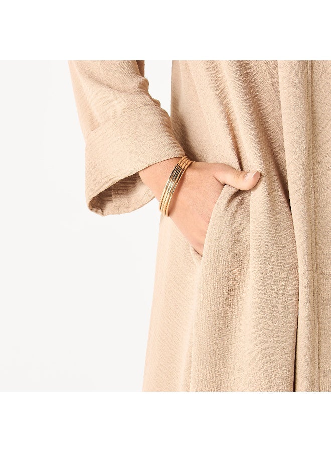 Iconic A-line Sleeveless Dress with Longline Shrug - Image 4