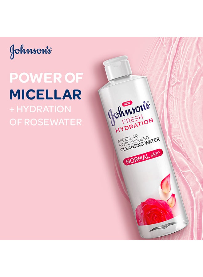Johnson's Fresh Hydration Micellar Rose-Infused Cleansing Water 400ml - Image 2