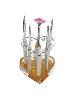 Makeup Nail 12 Holes Acrylic Gel Brush Pen Holder Heart Gold Rest Stand Display - pzsku/Z50967C2D7093345EE99CZ/45/_/1677914907/4a7ba827-9d80-4e95-911b-d773ef5baee7