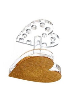 Makeup Nail 12 Holes Acrylic Gel Brush Pen Holder Heart Gold Rest Stand Display - pzsku/Z50967C2D7093345EE99CZ/45/_/1677914918/3b4de291-eccd-4e4b-898c-d749f9b9365a